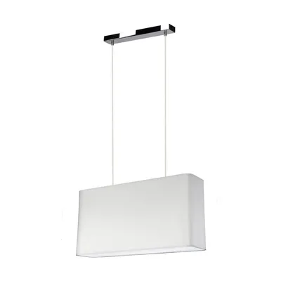 Lampa wisząca cadre 2xe27 maks. 40w chromowany metal/przezroczysty kabel pvc/szary klosz z tkaniny 872020228