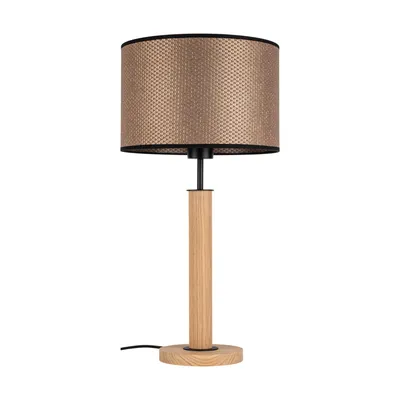 Benita black lampa stołowa 1xe27 max.40w dąb olejowany/czarny/brązowy-czarny-złoty 7017400811552