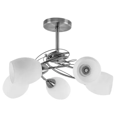 Lampa sufitowa pisa 5xe27 maks. 60w metal satynowy/białe szkło 8280527