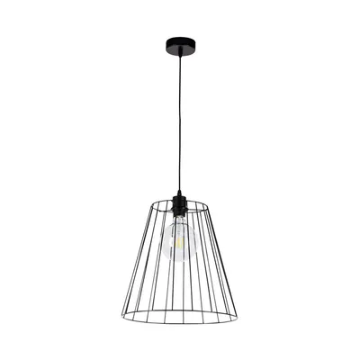 Lampa wisząca swan 1xe27 max.60w czarny metal/czarny kabel pvc 19349104