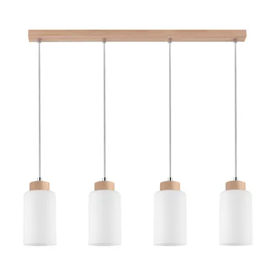 Bosco lampa wisząca 4xe27 max.60w dąb olejowany/transparentny/biały 1720474