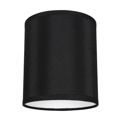 Abażur cylinder e27 h20 czarny tkanina a0003
