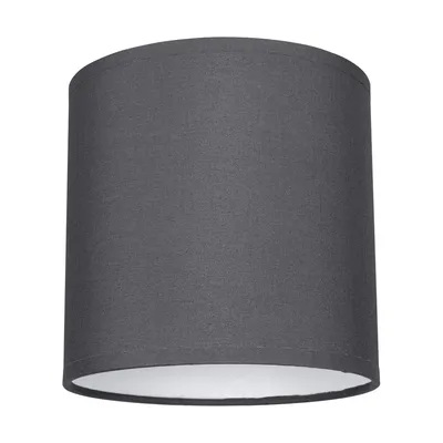 Abażur cylinder e27 h25 tkanina grafitowa a0569