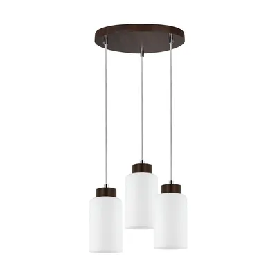 Bosco lampa wisząca 3xe27 max.60w orzech/transparentny/biały 1720576
