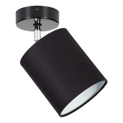 Aprillia kinkiet 1xe27 maks. 25w czarny metal/chromowany metal/czarny klosz z tkaniny 56746104