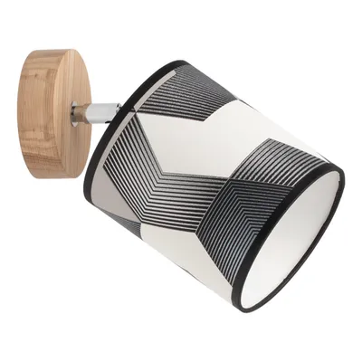 Kinkiet espacio 1xe27 max.25w dąb olejowany/wielokolorowa tapeta 56748174