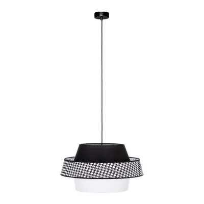 Preto pepito lampa wisząca 1xe27 max.60w czarny/czarny/pepitka-czarny-biały 150079104