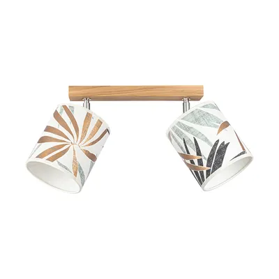 Lampa sufitowa hoja 2xe27 max.25w dąb olejowany/wielokolorowa tapeta 56747274