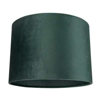 Abażur cylinder e27 h40 zielony aksamit a1390