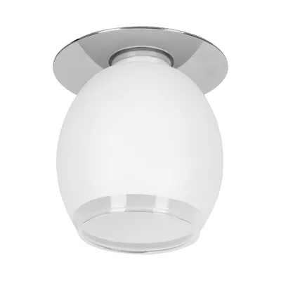 Lampa sufitowa cristaldream w zestawie 1xg9 max.28w chromowany metal/białe szkło/przezroczyste szkło 5191001