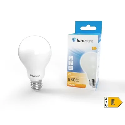 Żarówka led bez kołnierza mleczna a60 e27 7w 360° milk | barwa ciepła