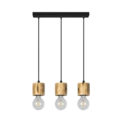 Pino lampa wisząca 3xe27 max.60w sosna bejcowana/czarny 71689304