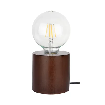 Trongo round lampa stołowa 1xe27 max.25w orzech/czarny 7071976