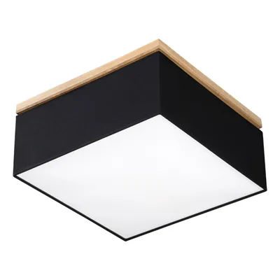 Lampa sufitowa vertiga 4xe27 max.25w dąb olejowany/czarny klosz z tkaniny 34523474