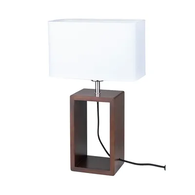 Cadre lampa stołowa 1xe27 max.25w orzech/czarny/biały 7712976