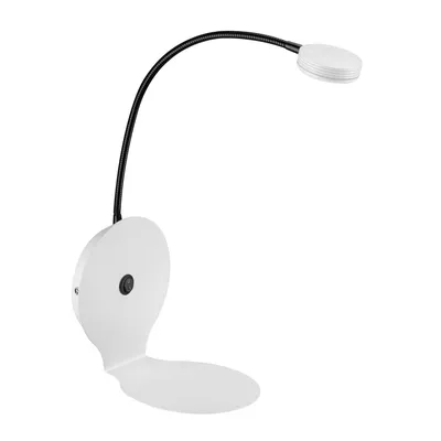 Lampa ścienna arles biała z małą okrągłą półką 5850102