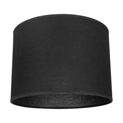 Abażur cylindryczny e27 h35 czarny bawełniany a0217