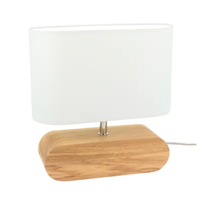 Marinna lampa stołowa 1xe27 max.25w dąb olejowany/transparentny/biały 7611074