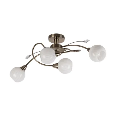 Lampa sufitowa marbella 4xe14 max.40w patyna metal/białe szkło 5078411g0605