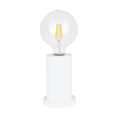 Lampa stołowa tasse 1xe27 maks. 25w białe drewno bukowe/przezroczysty kabel pvc 7391102