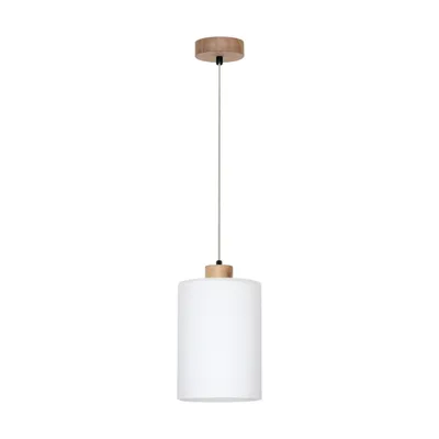 Zefir lampa wisząca 1xe27 max.60w dąb olejowany/transparentny pvc/biały 112860174