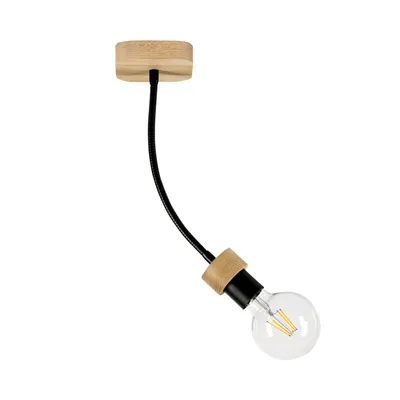Allumer lampa sufitowa 1xe27 max.25w dąb olejowany/czarny metal 5414174
