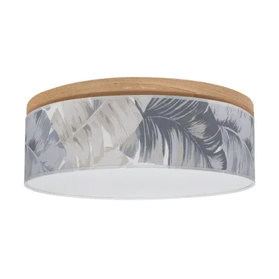 Lampa sufitowa lobos w zestawie 1xled zintegrowany 1650lm 2700k 18w barwiona sosna brązowa/wielokolorowa tapeta odcień 4015111011167