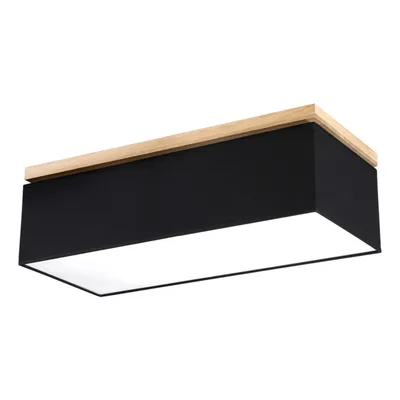 Lampa sufitowa vertiga 4xe27 max.25w dąb olejowany/czarny klosz z tkaniny 34513474