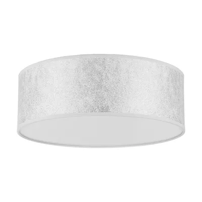 Lampa sufitowa prata 3xe27 maks. 25w biały metal/srebrny klosz z tkaniny 95728270