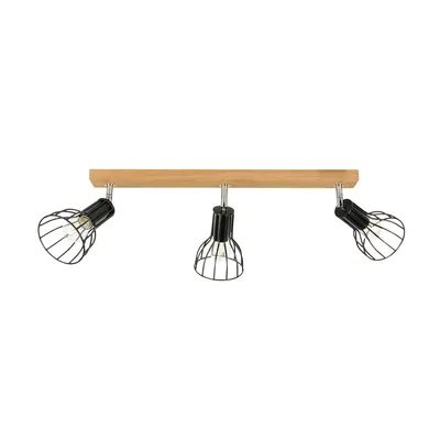 Megan wood lampa sufitowa 3xe14 max.40w dąb olejowany/czarny 2344374