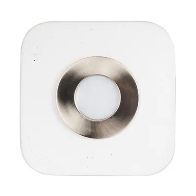 Fajna lampa sufitowa w zestawie 1xled zintegrowany 300lm 3000k 5w biały beton/satynowy metal 2291137