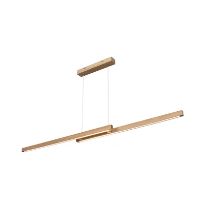 Smal double lampa wisząca led zintegrowany 28,5w dąb olejowany ściemniacz dotykowy 1529674
