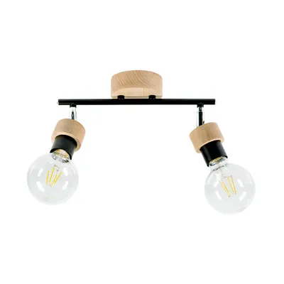 Marjolaine wood lampa sufitowa 2xe27 max.25w dąb olejowany/czarny 2834274