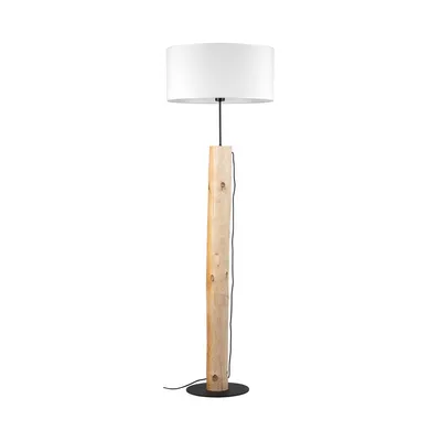 Pino lampa podłogowa 1xe27 max.60w sosna naturalna/czarny/biały/czarny w oplocie 87626904