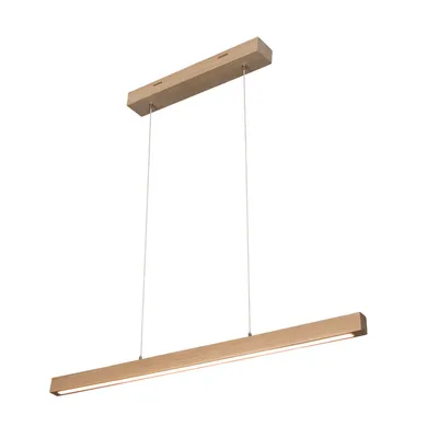 Smal lampa wisząca led zintegrowany 12w dąb olejowany ściemniacz dotykowy 1509474