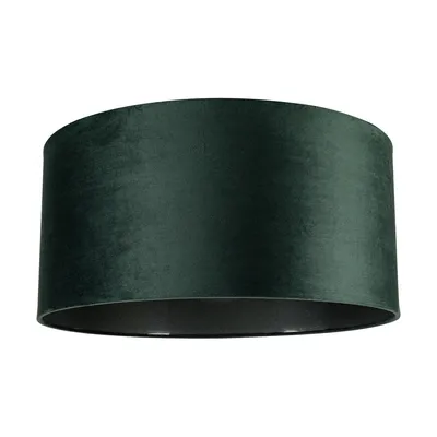 Abażur cylinder e27 h25 zielony aksamit a1431