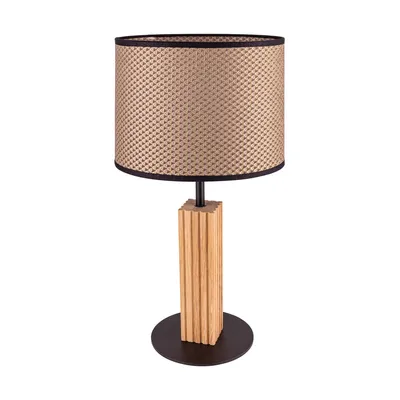 Riflet lampa stołowa 1xe27 max. 40w dąb olejowany/czarny/brązowy-złoty-czarny mała 7010412711690