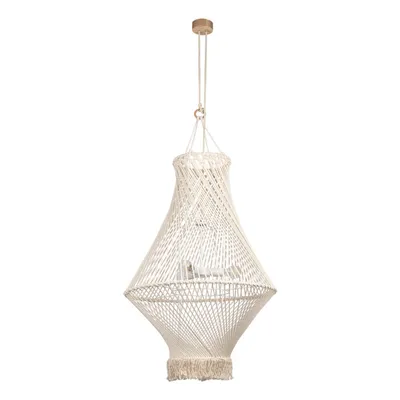 Lampa wisząca reve 3xe27 max.15w led dąb olejowany/kremowy sznurek bawełniany/kabel z naturalnej tkaniny 18137374