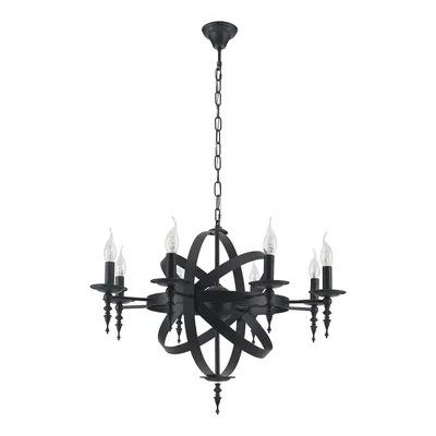 Lampa wisząca świecznik cage czarna 55cm 9500804