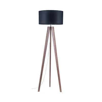 Lotta lampa podłogowa 1xe27 max.60w orzech/transparentny pvc/czarny 74303076