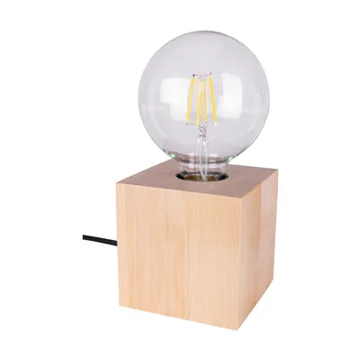 Trongo square lampa stołowa 1xe27 max.25w dąb olejowany/czarny pvc 7179174