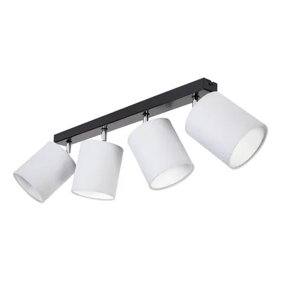 Aprillia lampa sufitowa 4xe27 max.25w czarny metal/chromowany metal/biały klosz tkaniny 56745404