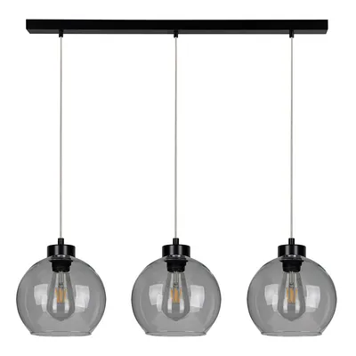 Laguna lampa wisząca 3xe27 max.60w czarny/transparentny pvc/szkło dymione 18610304