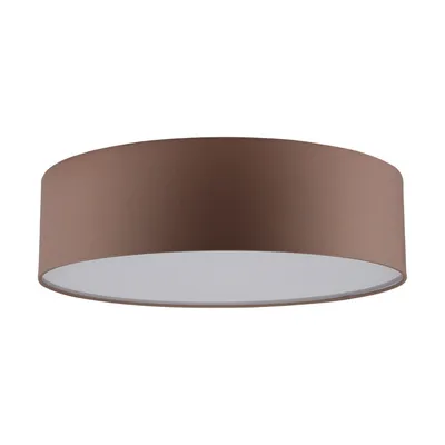 Lampa sufitowa josefina 3xe27 max.25w biały metal/brązowy klosz z tkaniny 4793812