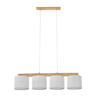 Aprillia lampa wisząca 4xe27 max.25w dąb olejowany/transparentny pvc/szary 524510404