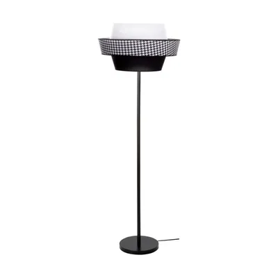 Preto pepito lampa podłogowa1xe27 max.60w czarny/czarny/pepitka-czarny-biały 12340104