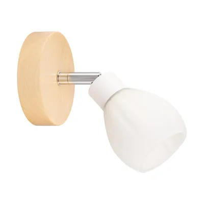 Lampa ścienna talea w zestawie 1xg9 led 300lm 2700k 3w drewno brzozowe/biały metal/białe szkło 2016017920993