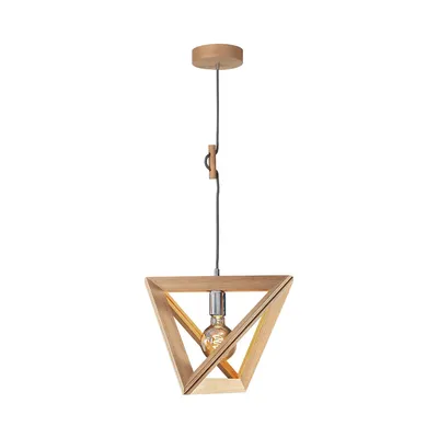 Trigonon lampa wisząca 1xe27 max.60w dąb olejowany/antracyt/w oplocie 1271174