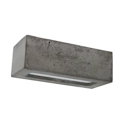 Kinkiet block 1xe27 max.40w szary beton/szkło matowe 8971136
