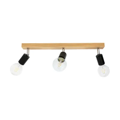Lampa sufitowa elmo 3xe27 max.25w dąb olejowany/czarny metal 2264374